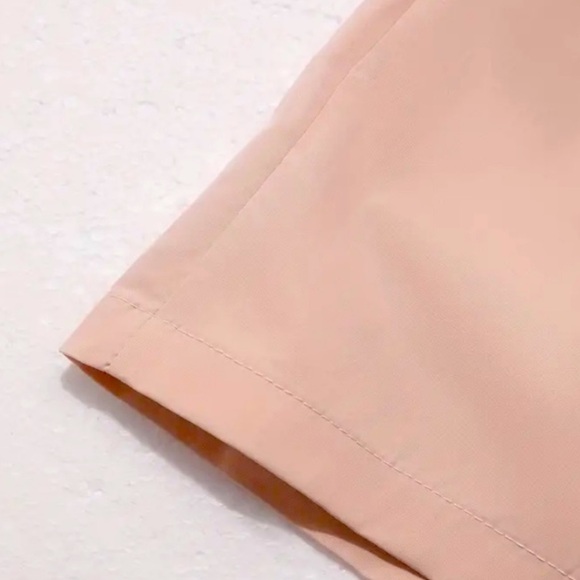 NWT Coral Peach Pink Color Men’s Lightweight Shorts XL White Drawstring Pockets - Picture 4 of 4